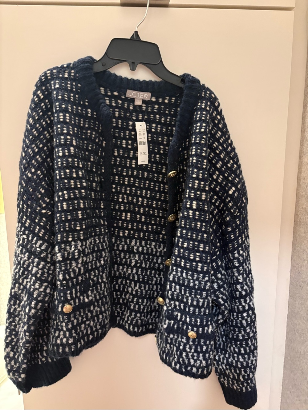 J. Crew Relaxed Sweater in Tweed. Size XL. New with tags.